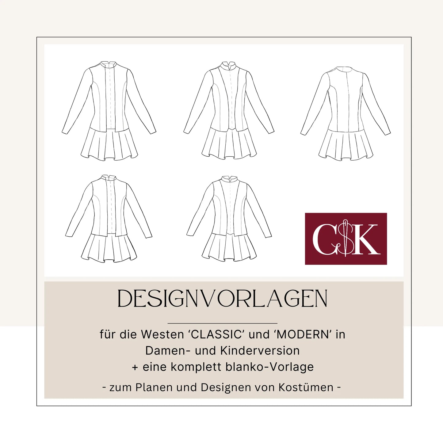 Designvorlagen Weste - CSK Designs