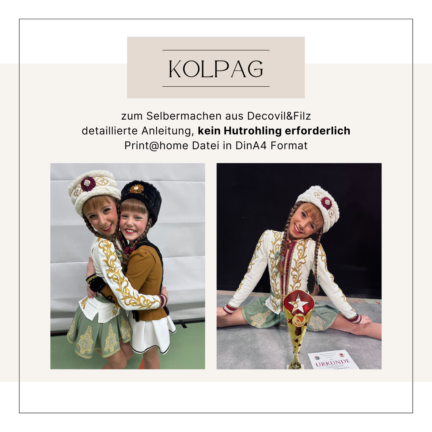 Kolpag-Hut für den karnevalistischen Tanzsport