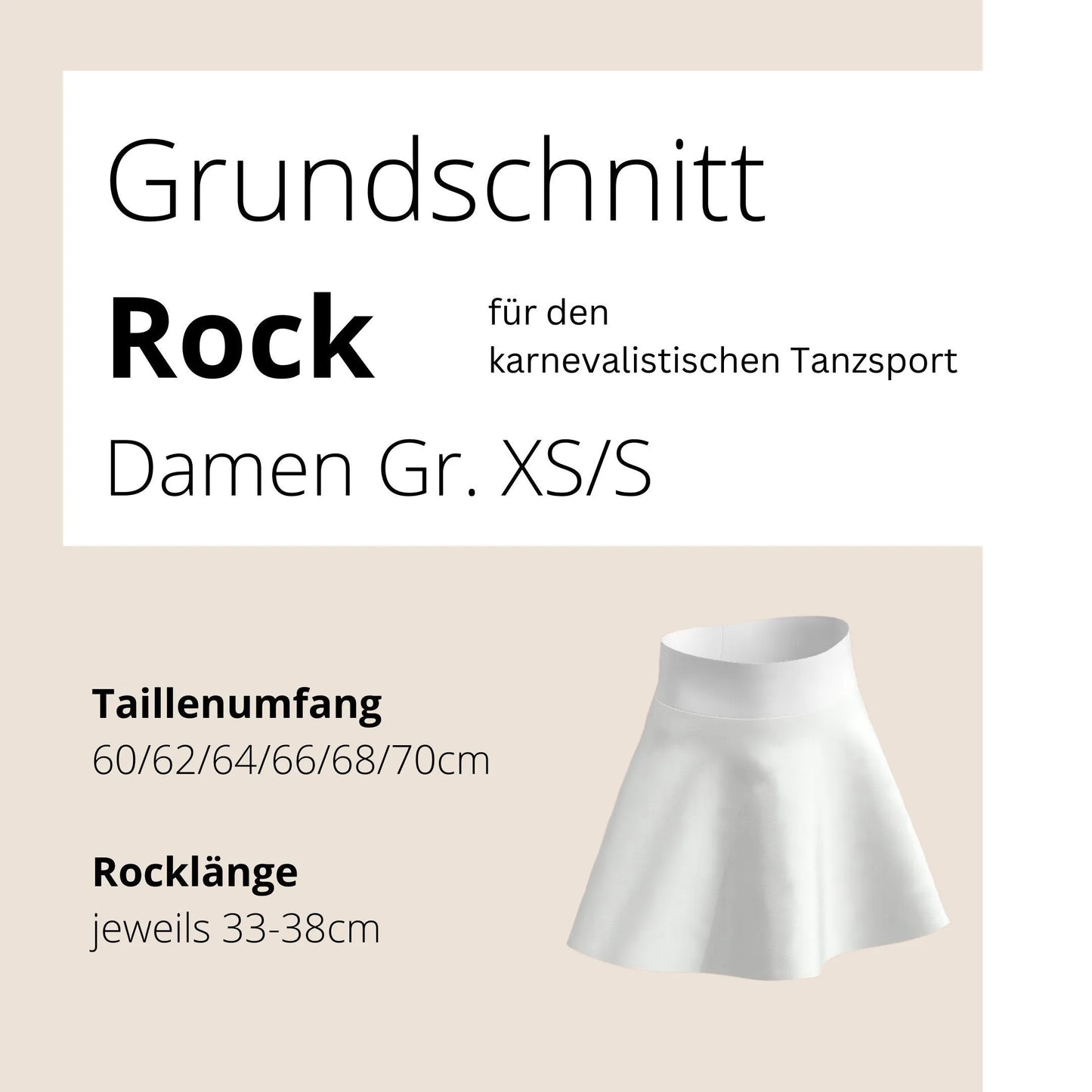 Rock für den karnevalistischen Tanzsport - Damen Gr.XS/S - CSK Designs
