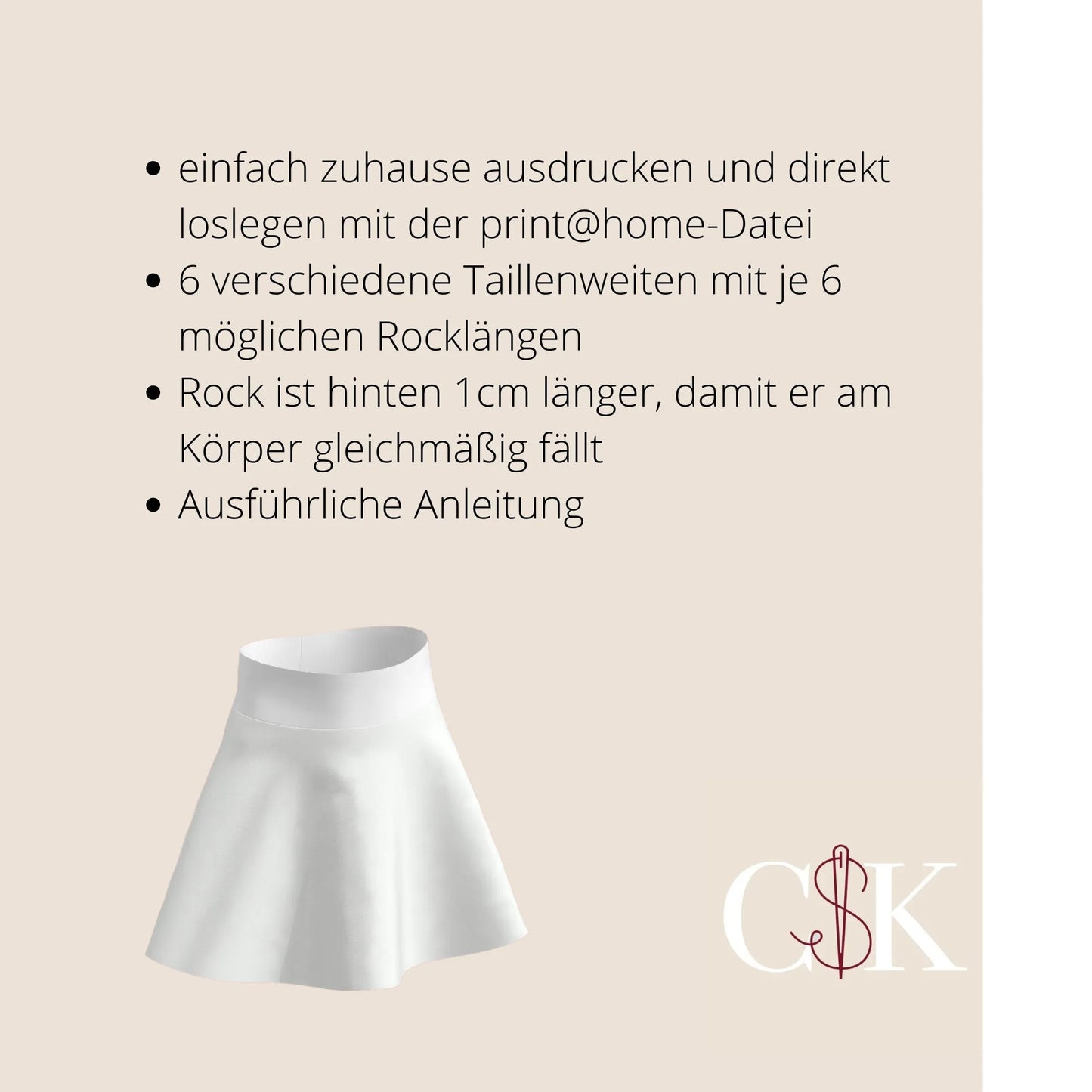 Rock für den karnevalistischen Tanzsport - Damen Gr.XS/S - CSK Designs