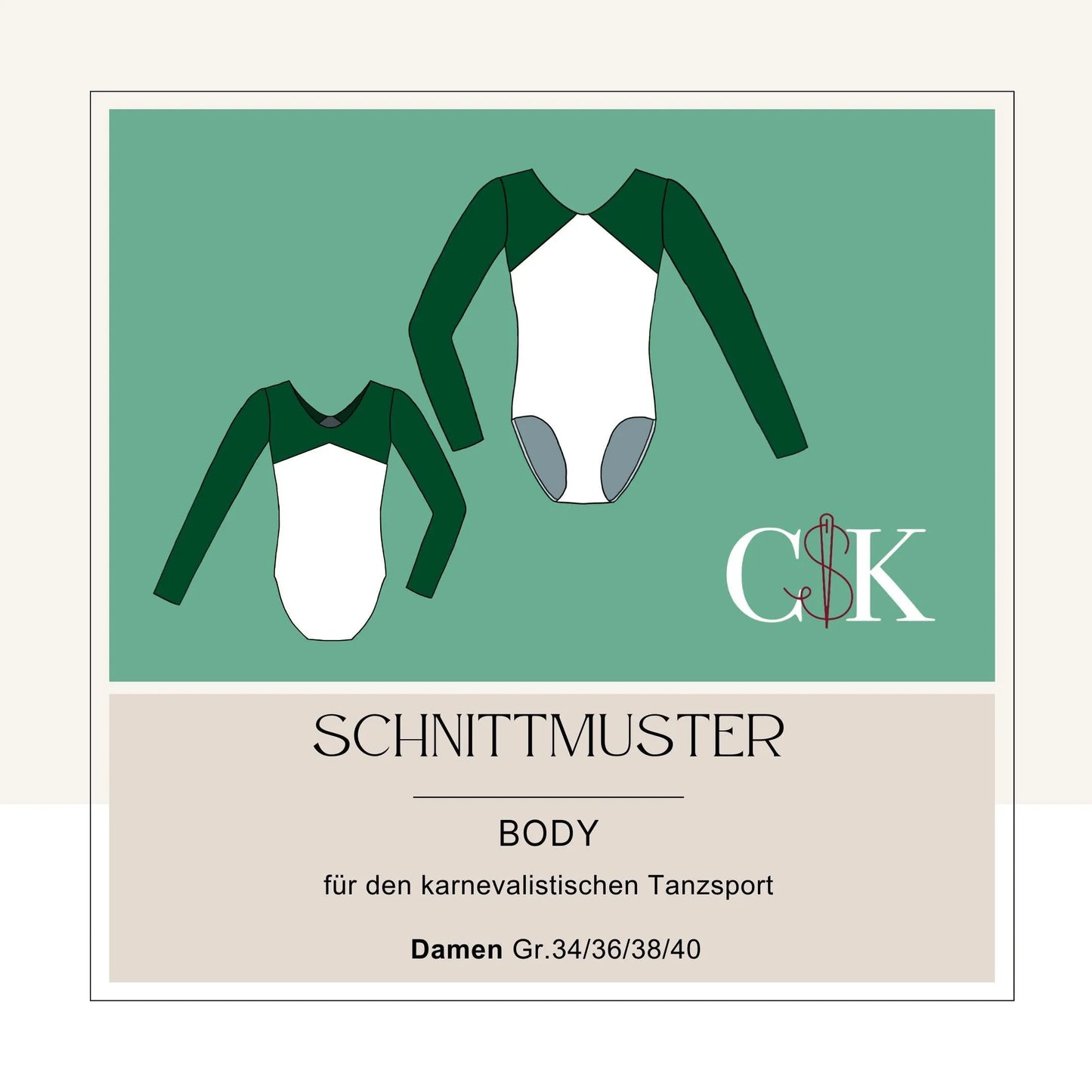 Body für den karnevalistischen Tanzsport (Damen Gr.34/36/38/40) - CSK Designs