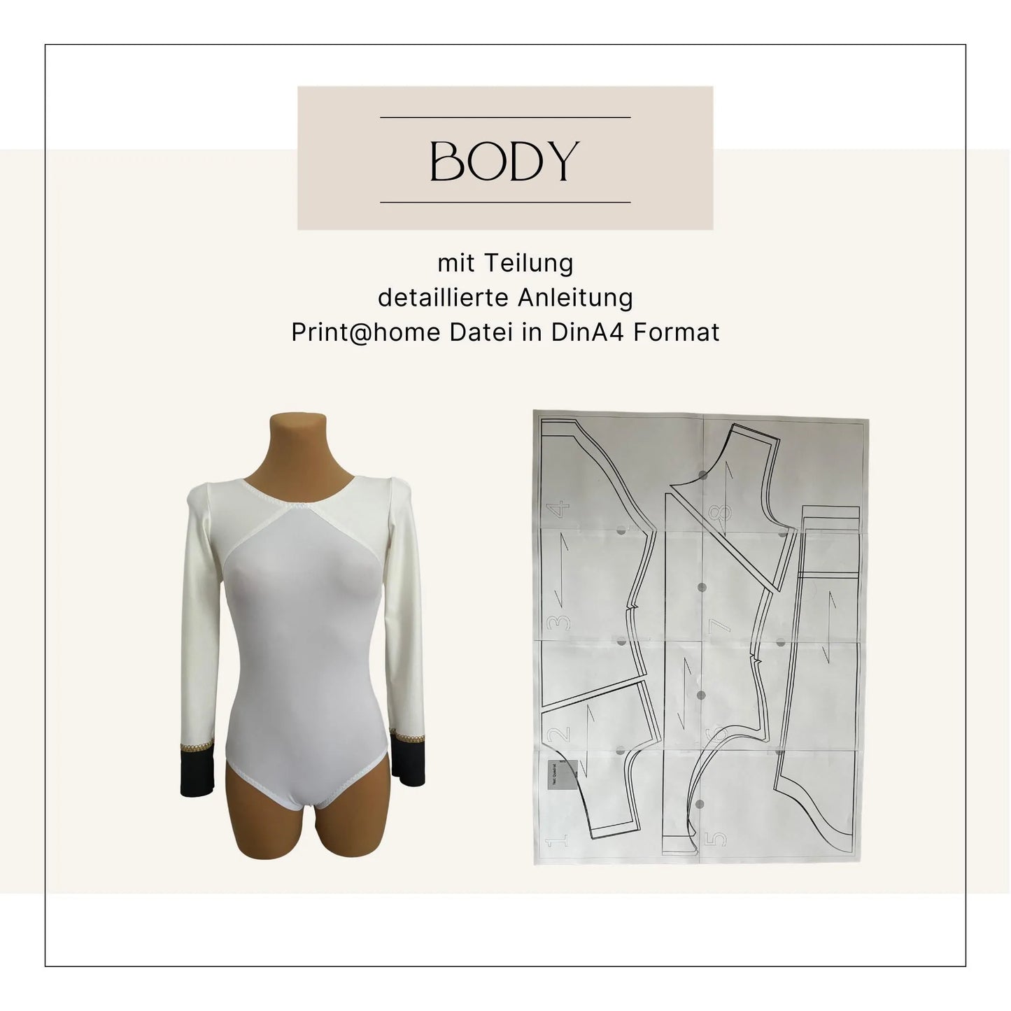 Body für den karnevalistischen Tanzsport (Damen Gr.34/36/38/40) - CSK Designs