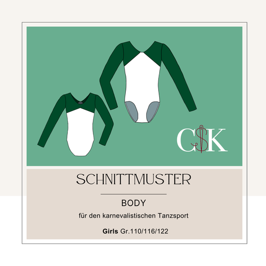 Body für den karnevalistischen Tanzsport (Kinder Gr.110/116/122)