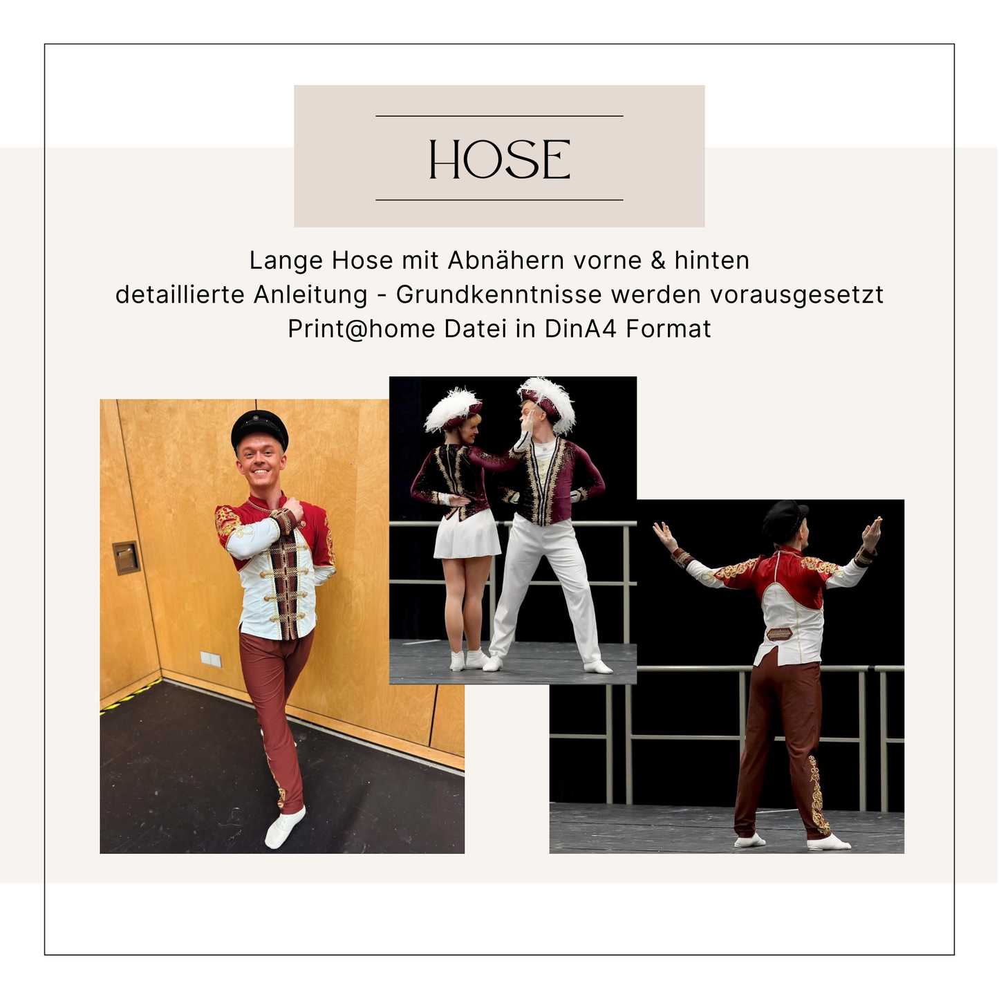 Hose (lang) für den karnevalistischen Tanzsport - Men Gr.46/48/50/52