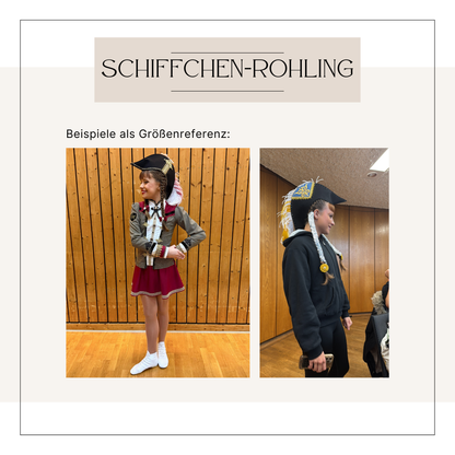 Schiffchen Rohling (schwarz-matt)
