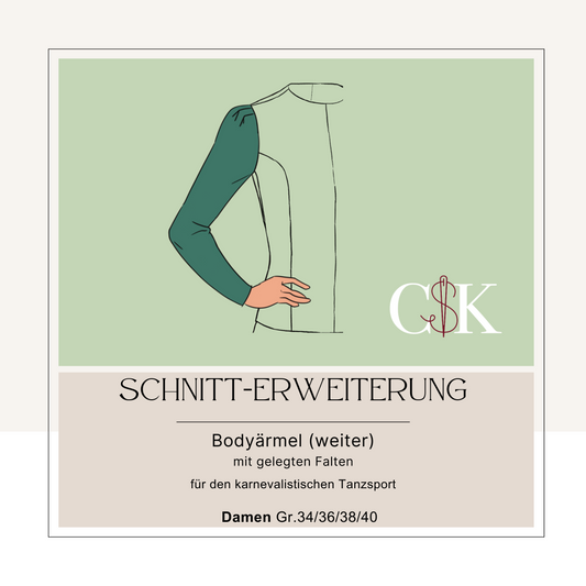 Schnitterweiterung Ärmel (Damen Gr.34/36/38/40)