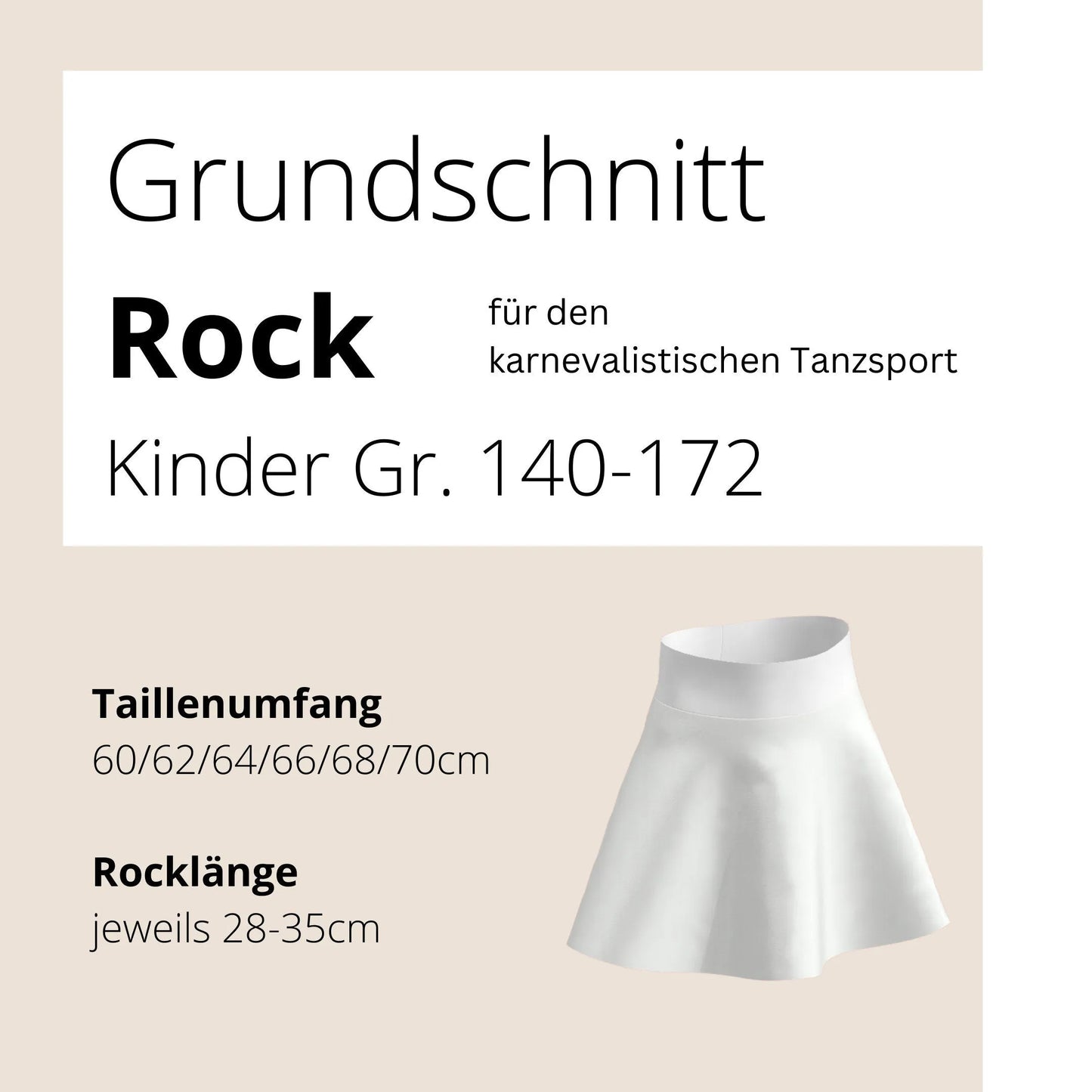 Rock für den karnevalistischen Tanzsport - Kinder Gr. 140-172 - CSK Designs
