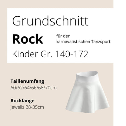 Rock für den karnevalistischen Tanzsport - Kinder Gr. 140-172 - CSK Designs