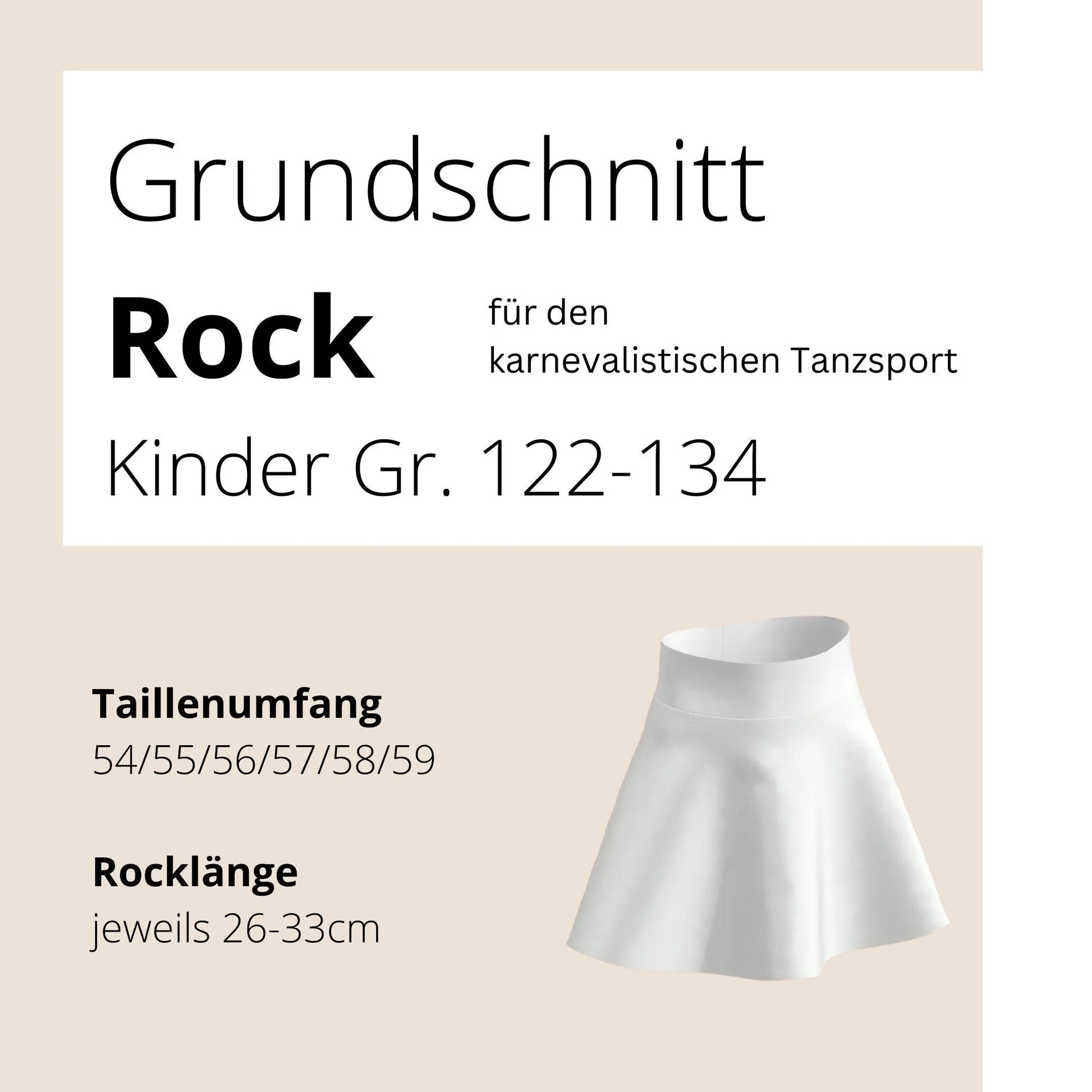 Rock für den karnevalistischen Tanzsport - Kinder Gr. 122-134 - CSK Designs