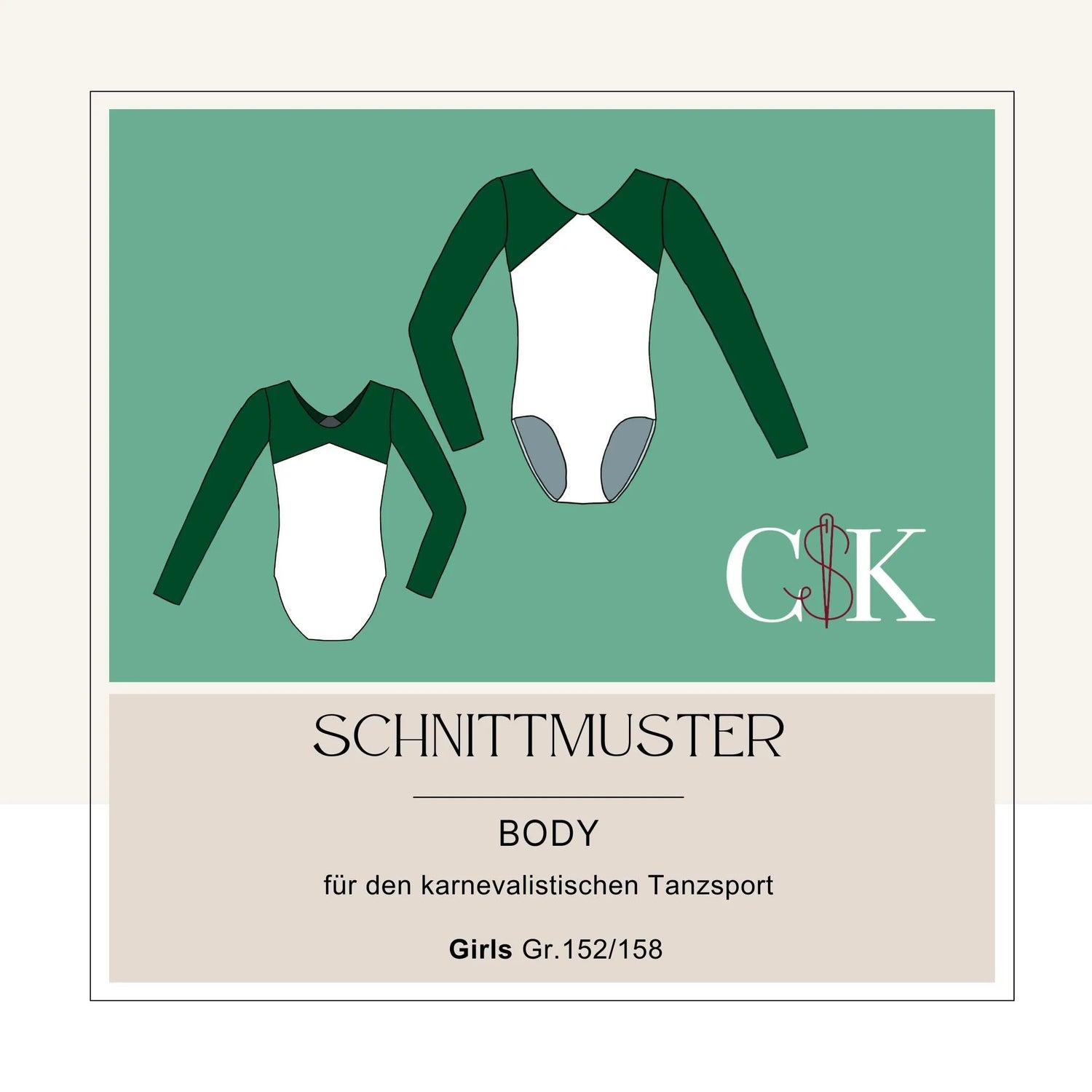 Body für den karnevalistischen Tanzsport (Kinder Gr.152/158) - CSK Designs