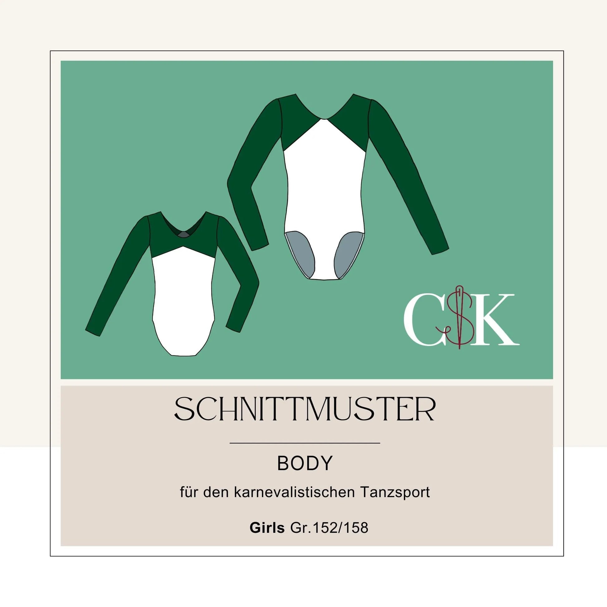 Body für den karnevalistischen Tanzsport (Kinder Gr.152/158) - CSK Designs