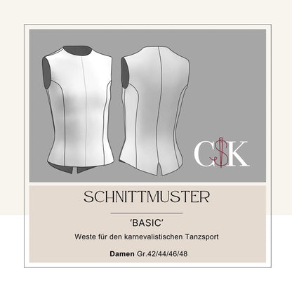 Weste 'Basic' für den karnevalistischen Tanzsport (Damen Gr.42/44/46/48) - CSK Designs