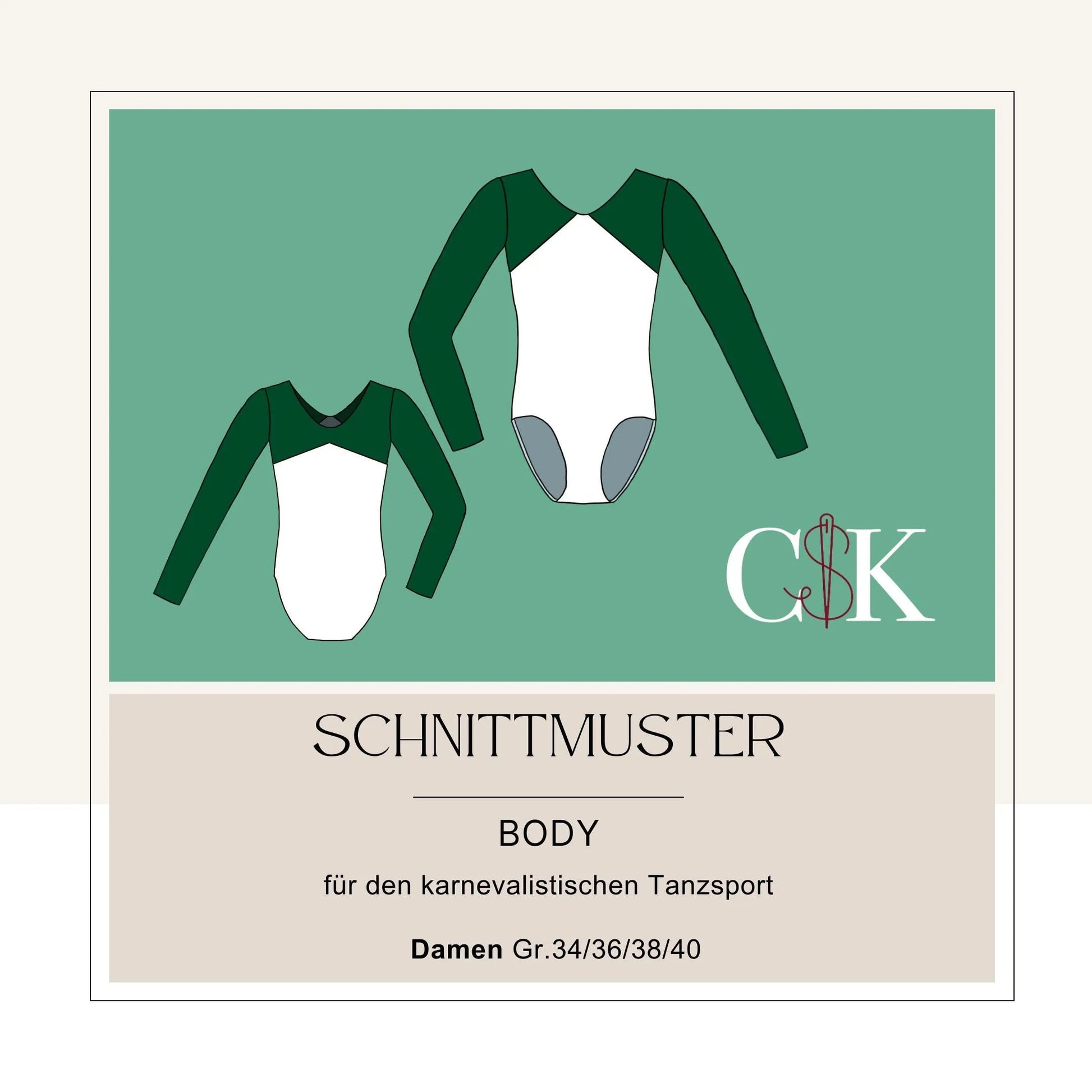 Body für den karnevalistischen Tanzsport (Damen Gr.34/36/38/40) - CSK Designs